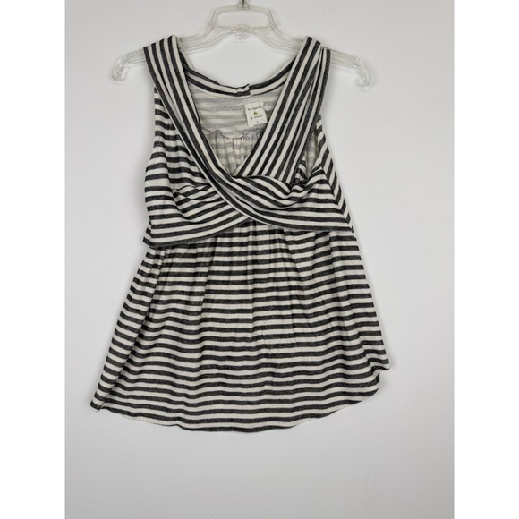Together Tops - ANTHROPOLOGIE By Together Black and White striped top, size Small Women's